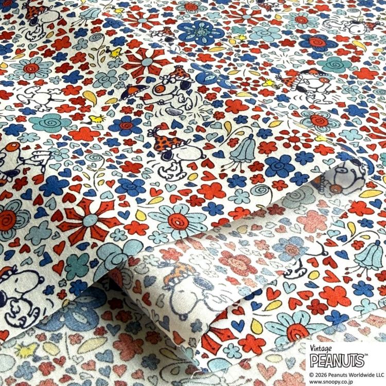 PEANUTS(TM)×リバティ・ファブリックス 国産タナローン生地＜Floral