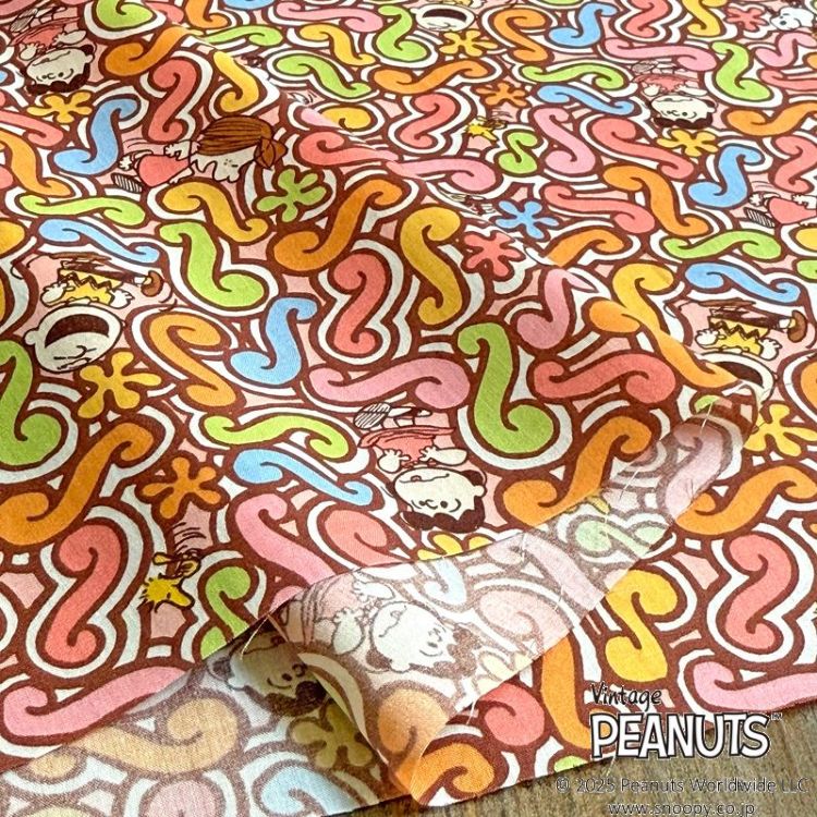 PEANUTS(TM)×リバティファブリックス 国産タナローン生地＜Squiggly