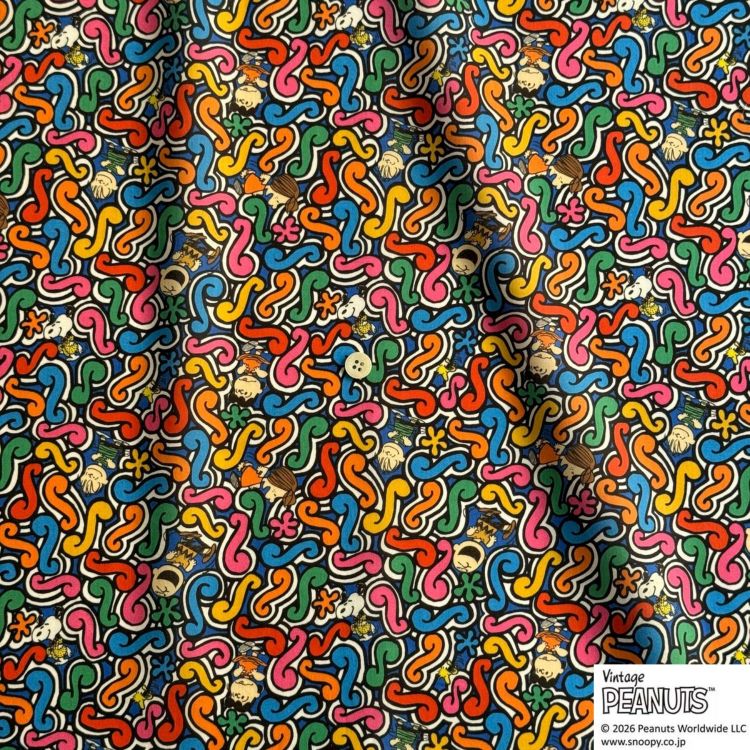 PEANUTS(TM)×リバティ・ファブリックス 国産タナローン生地＜Squiggly