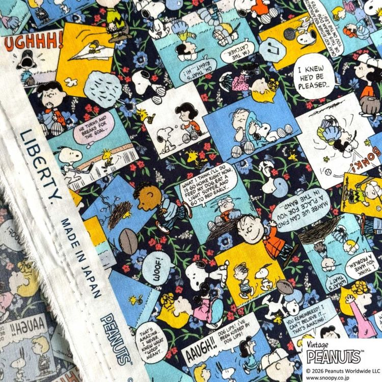 PEANUTS(TM)×リバティ・ファブリックス 国産タナローン生地＜Comic