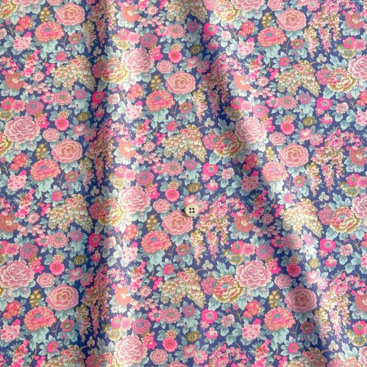 LIBERTY FABRICS リバティプリント 国産タナローン生地＜Elysian Neon