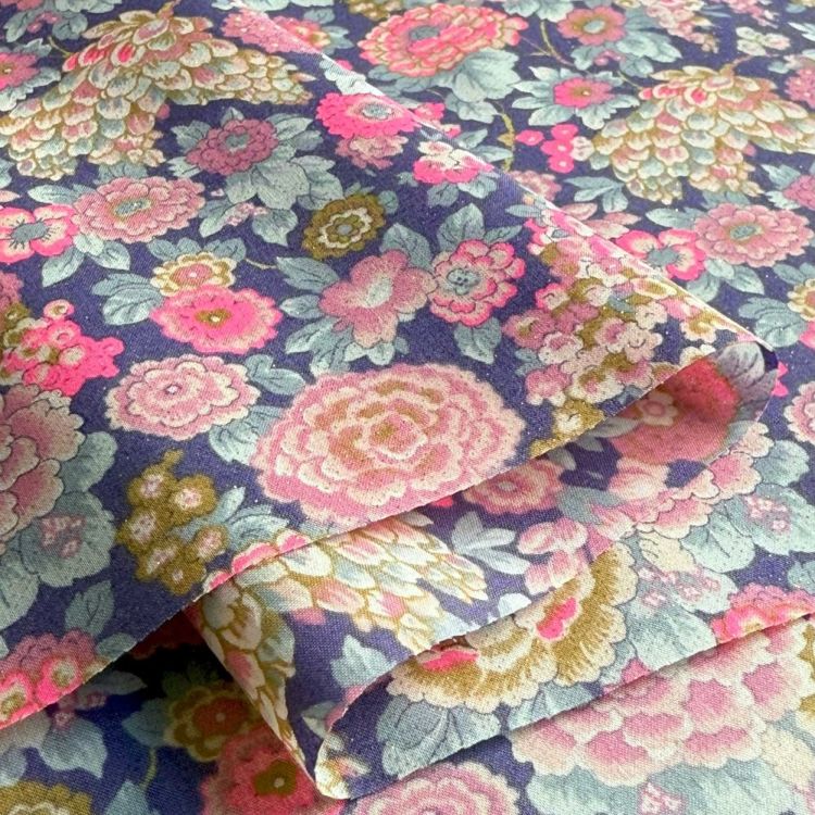 LIBERTY FABRICS リバティプリント 国産タナローン生地＜Elysian Neon