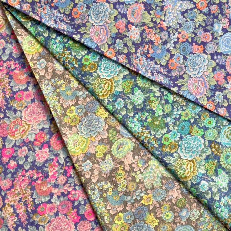 LIBERTY FABRICS リバティプリント 国産タナローン生地＜Elysian Neon