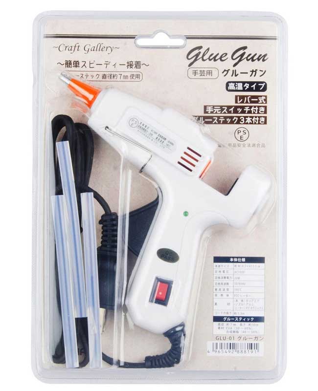グルーガン 高温タイプ グルースティック3本付き 7mm GLU-01 | 道具