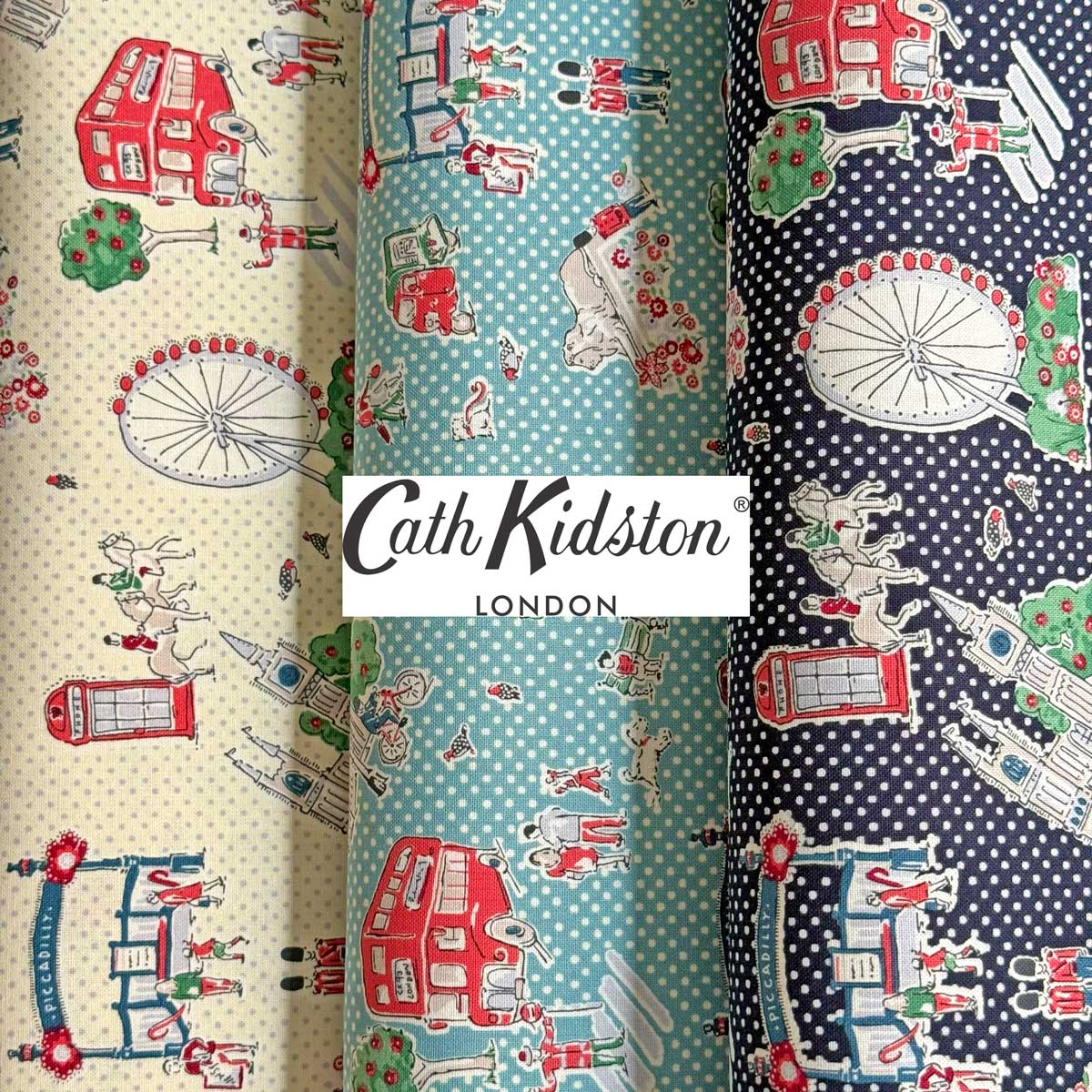 Cath Kidston キャスキッドソン 生地 キャンバス生地＜Lovely London