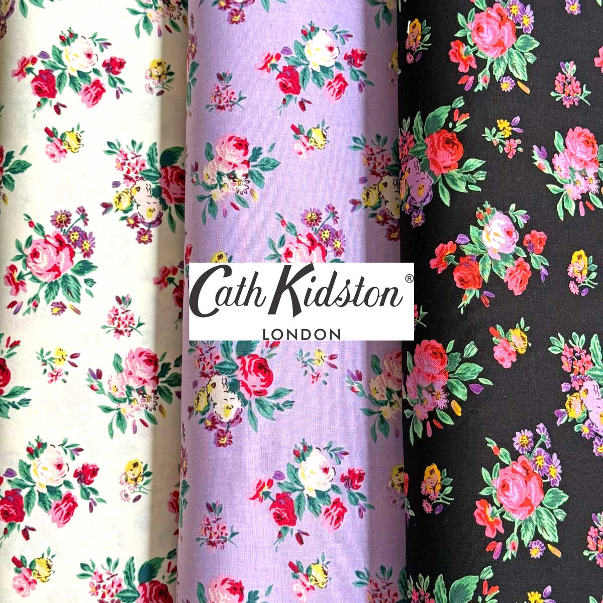 Cath Kidston キャスキッドソン 生地 キャンバス生地＜Icon Floral