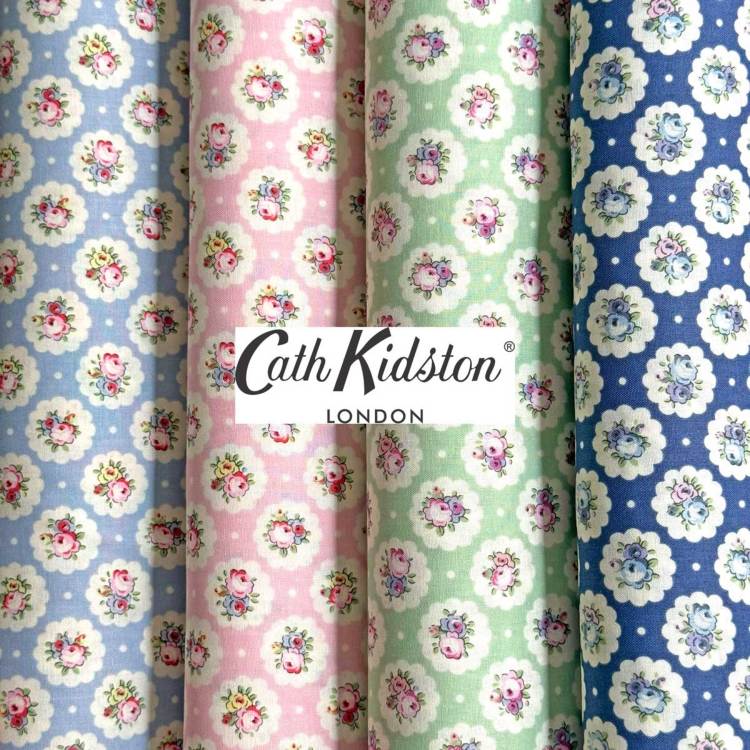 Cath Kidston キャスキッドソン 生地 シーチング生地＜Circle ditsy