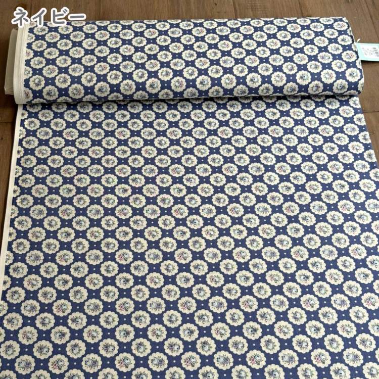 Cath Kidston キャスキッドソン 生地 シーチング生地＜Circle ditsy