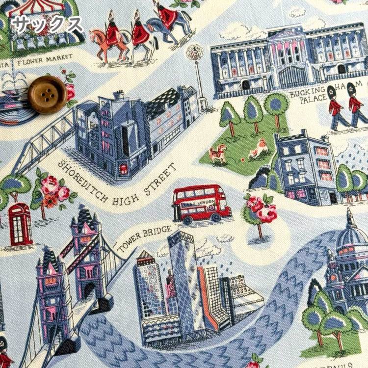 Cath Kidston キャスキッドソン 生地 オックス生地＜London Town