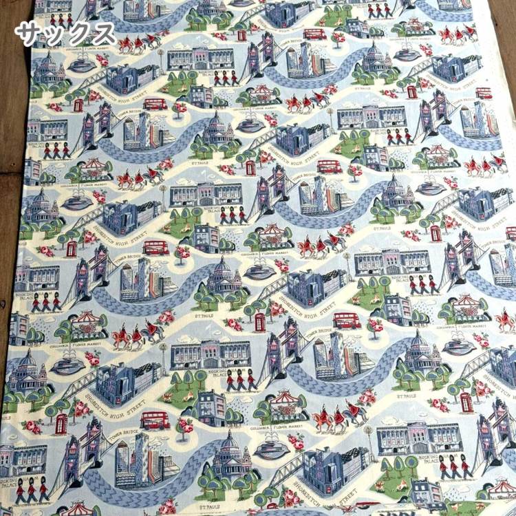 Cath Kidston キャスキッドソン 生地 オックス生地＜London Town