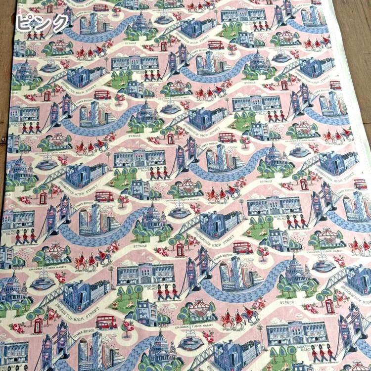 Cath Kidston キャスキッドソン 生地 オックス生地＜London Town