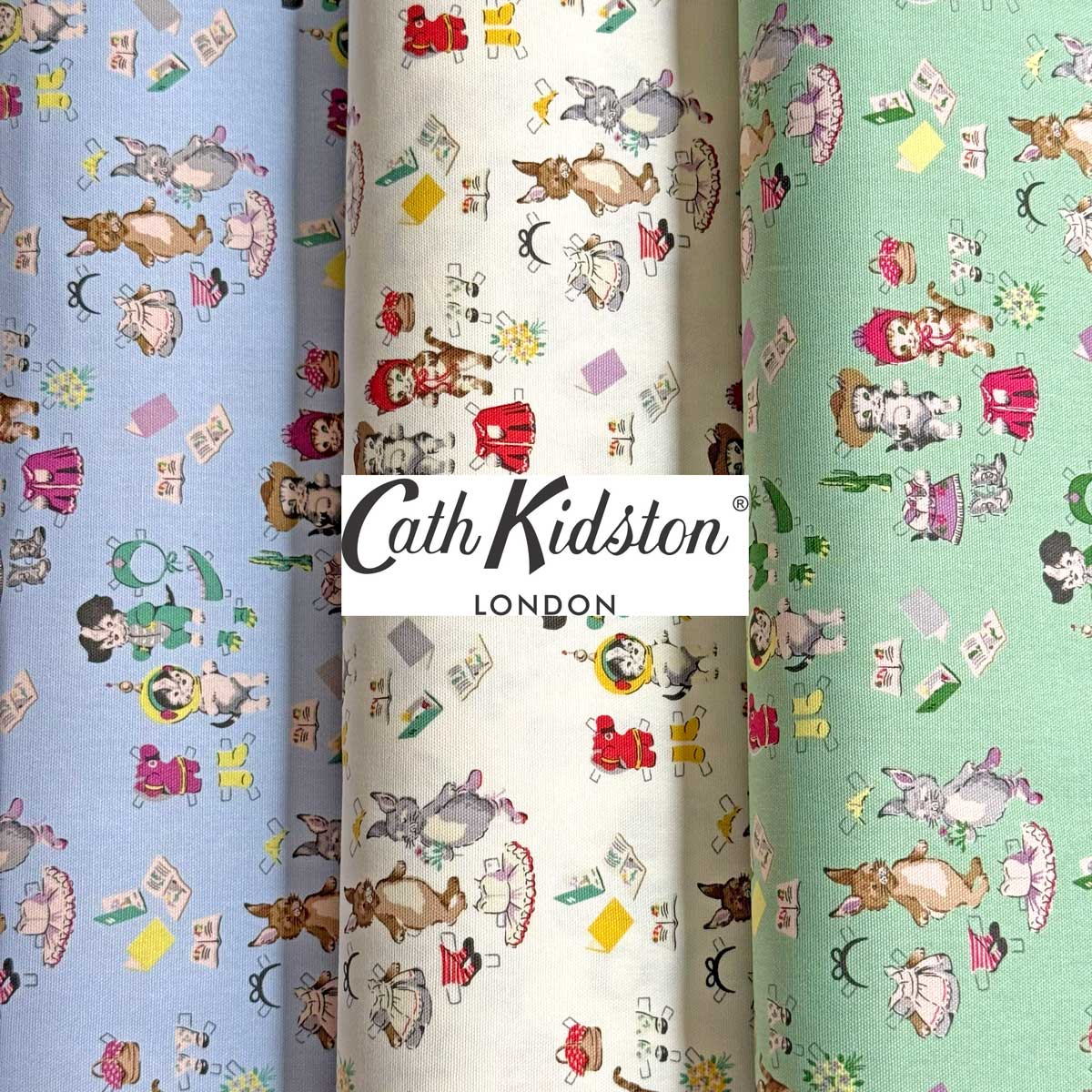 Cath Kidston キャスキッドソン 生地 オックス生地＜Storybook friends