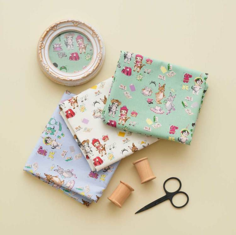 Cath Kidston キャスキッドソン 生地 オックス生地＜Storybook friends