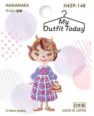 My Outfit Today アイロン接着ワッペン[女の子/スイーツモチーフ/刺繍
