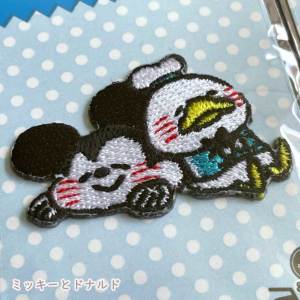 カナヘイ×ディズニー シール・アイロン接着両用ワッペン ミッキー