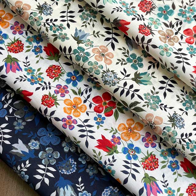 LIBERTY FABRICS リバティプリント 国産タナローン生地(エターナル)カットクロスセット4枚入り＜Edenham＞(エデナム)L- Edenham | リバティ・ファブリックス カットクロス | リバティ・ファブリックス正規販売店｜生地の通販メルシー