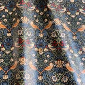 moda fabrics(モダ・ファブリックス)William Morris ウィリアムモリス オックスラミネート生地＜Strawberry  Thief＞(ストロベリースィーフ)いちご泥棒＜MULTIC BLUE(マルチックブルー)＞LAMI-8176-44T | William Morris (moda fabric) | リバティ・ファブリックス正規販売 ...