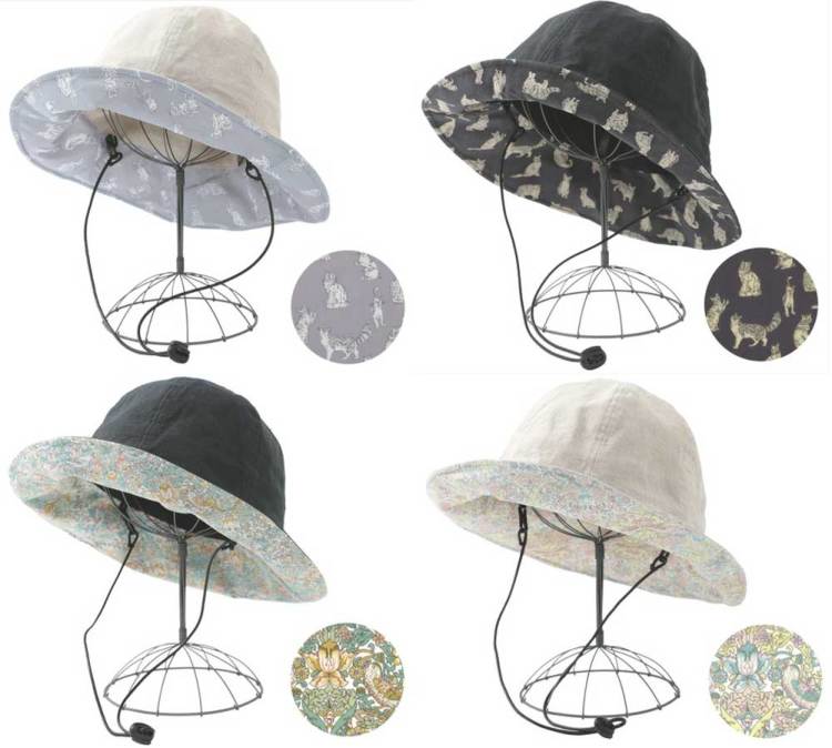 LIBERTY FABRICS リバティプリントを使ったリネンハット帽子
