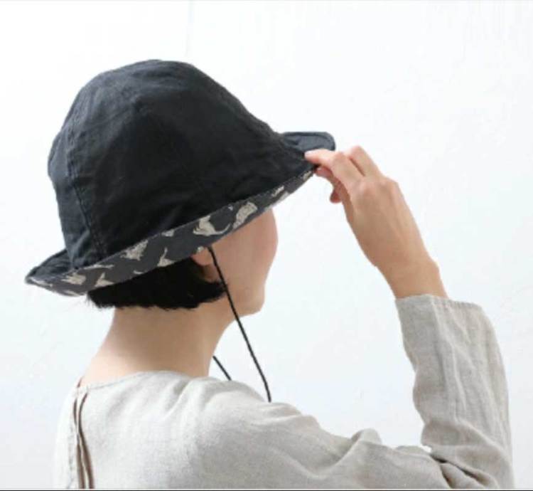 LiNa♡様オーダー＊つば広帽子＊ハーフリネン＊リバティ ハット