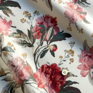 LIBERTY FABRICS リバティプリント 国産つや消しラミネート(ビニールコーティング生地)【エターナル】＜Decadent Blooms＞( デカダントブルームス)MATLAMI3638232YE | ラミネート加工 | リバティ・ファブリックス正規販売店｜生地の通販メルシー