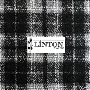 LINTONリントン シャネルツイード生地 ＜Melton Check-BK＞(メルトン 
