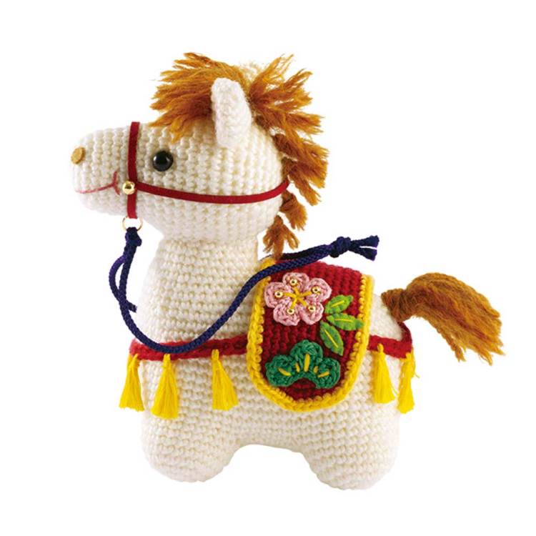 幸運の飾り馬 編みぐるみキット 干支 ぬいぐるみキット オリムパス MK