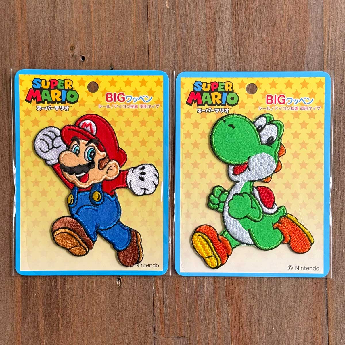 スーパーマリオ シール・アイロン接着両用ビッグワッペン マリオ