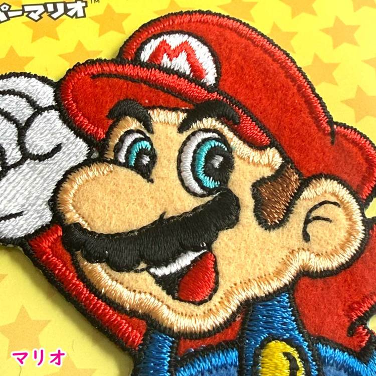 スーパーマリオ シール・アイロン接着両用ビッグワッペン マリオ