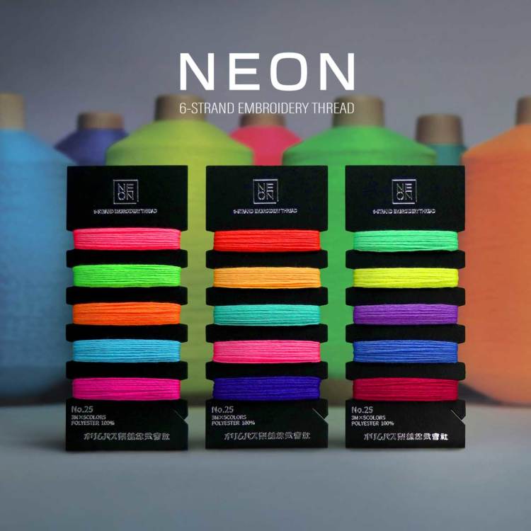 NEONネオンカラー 25番刺しゅう糸セット(NIGHT MARKETナイトマーケット