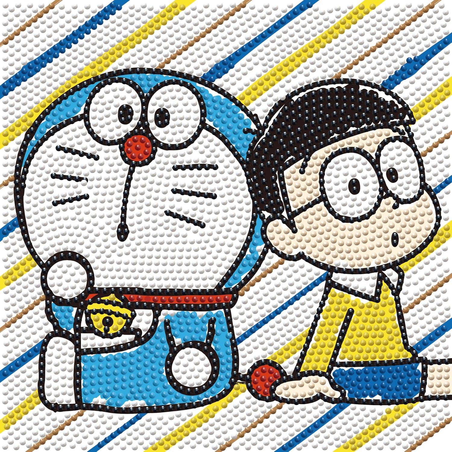 ドラえもん イラスト 7枚セット かんたんビーズアートキャンバスキット「ドラえもん」ビーズキット OM