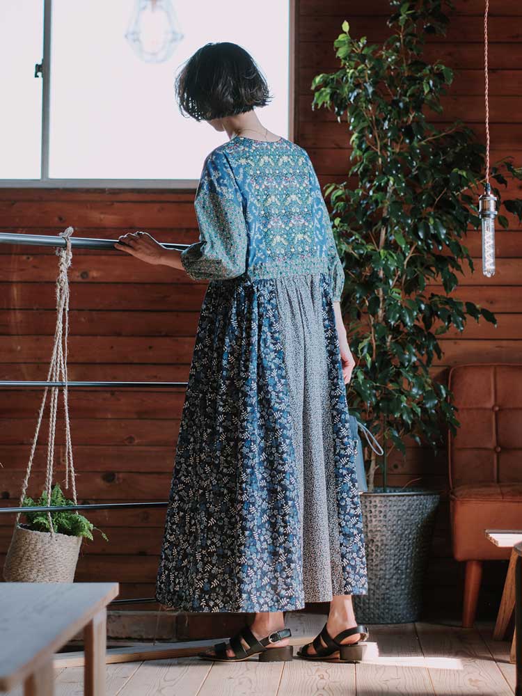 LIBERTY FABRICS リバティプリントを使ったパネル切り替え