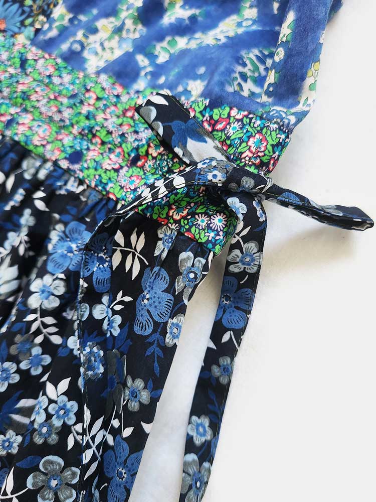 LIBERTY FABRICS リバティプリントを使ったパネル切り替えワンピース