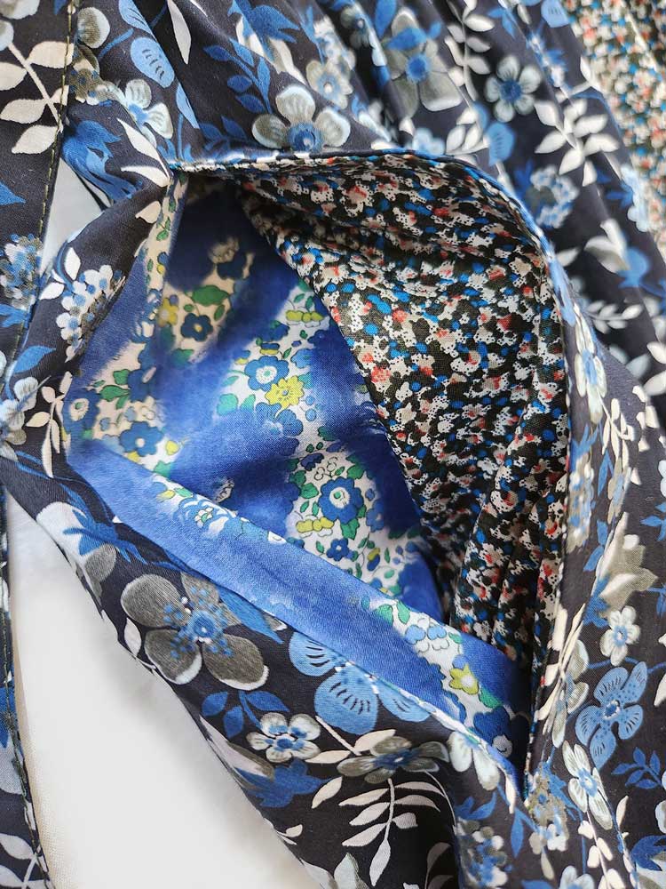 LIBERTY FABRICS リバティプリントを使ったパネル切り替えワンピース