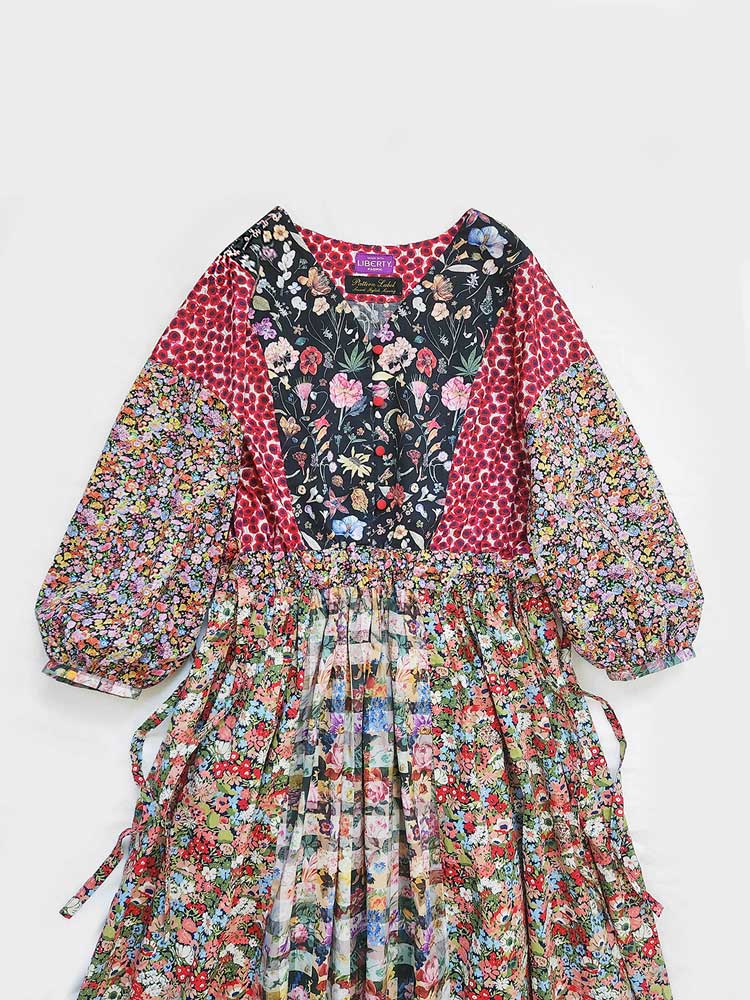 LIBERTY FABRICS リバティプリントを使ったパネル切り替え