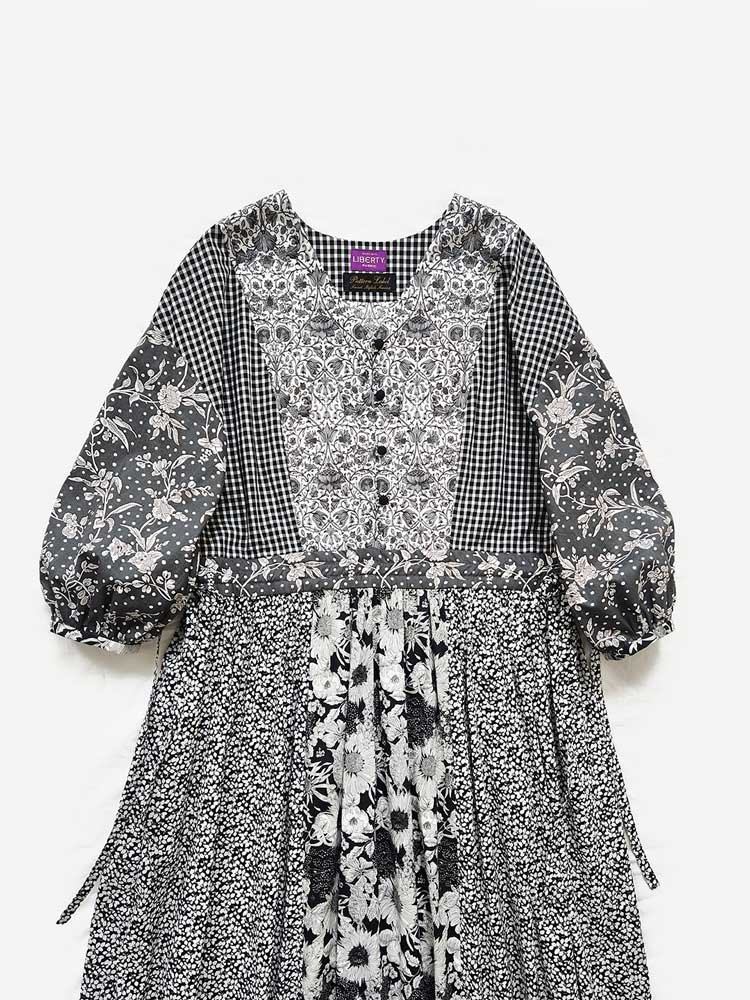 LIBERTY FABRICS リバティプリントを使ったパネル切り替え