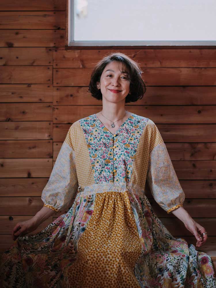 LIBERTY FABRICS リバティプリントを使ったパネル切り替え