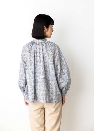 縫い代付き型紙＆レシピ】ラグランブラウス リバティプリント