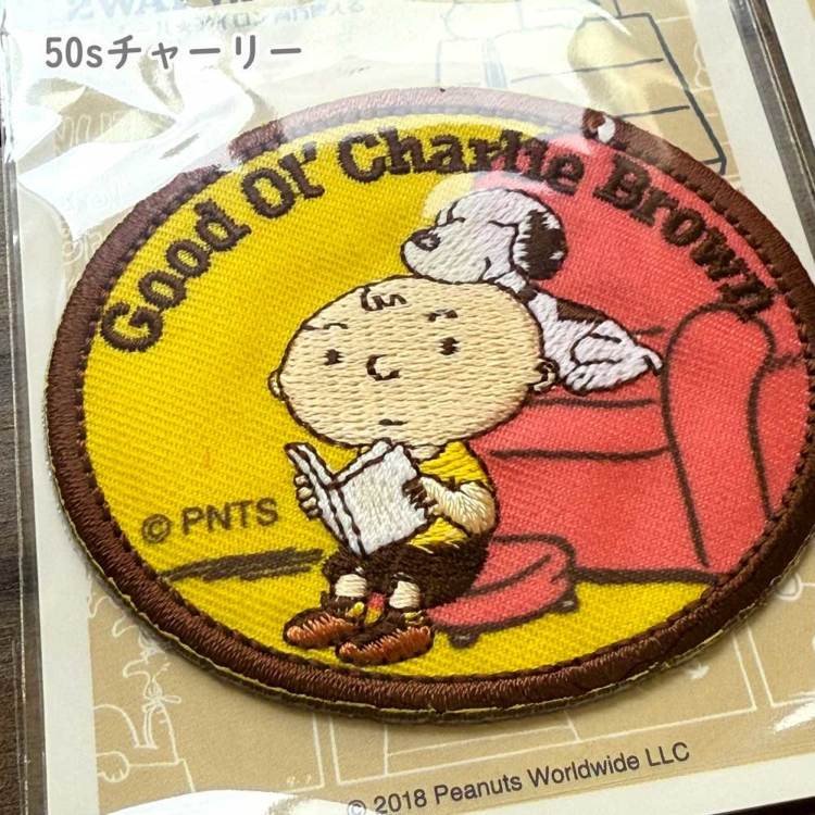 スヌーピーPEANUTSピーナッツ シール・アイロン接着両用ワッペン