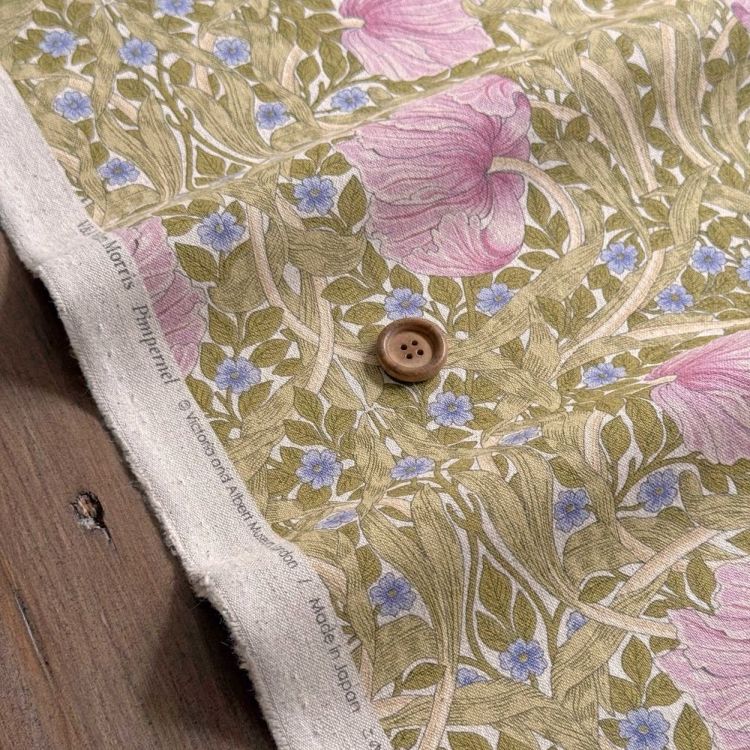 V&A William Morris ウィリアムモリス 綿麻キャンバス生地＜Pimpernel