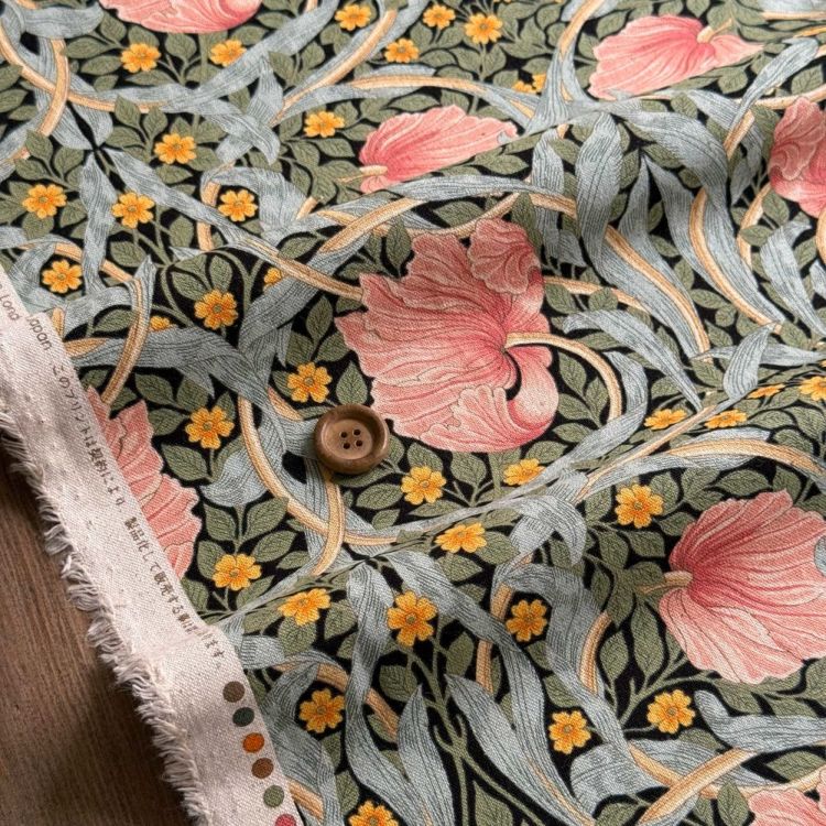 V&A William Morris ウィリアムモリス 綿麻キャンバス生地＜Pimpernel