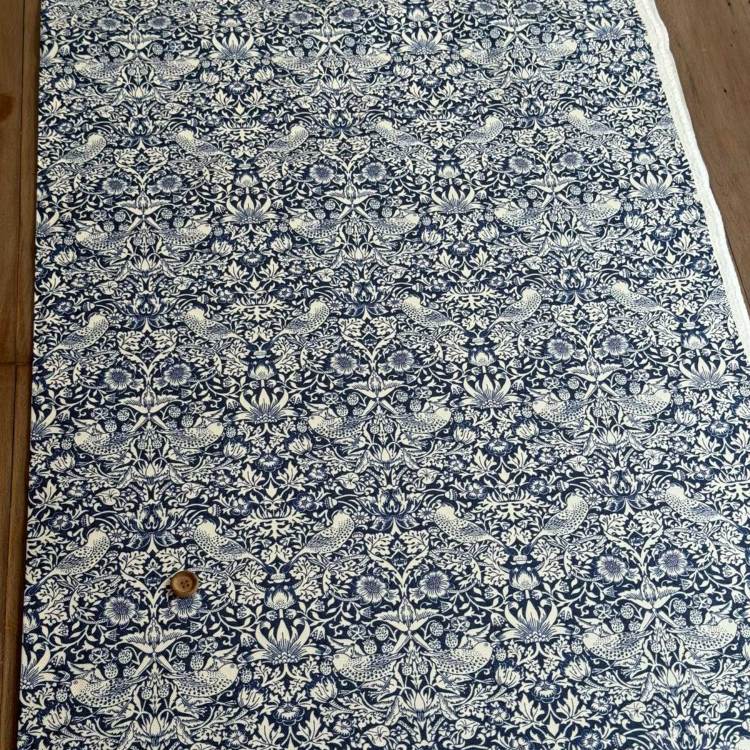 V&A William Morris ウィリアムモリス オックス生地＜Strawberry Thief