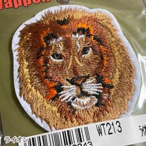 アニマルワッペン アイロン接着両用ワッペン ヒョウ/ライオン/キリン