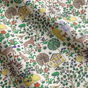 とんみ様ᥫᩣ ̖́リバティ帆布生地使用3roomコロンコロンbag 裁断済み材料キット】yasumin×MERCIコラボ リバティプリント帆布だ円底